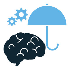 Prudence Mental Health Icon Vector Design, Thoughtful and Balanced Decision-Making Concept, Perfect for Psychology, Therapy, and Wellness Education, Editable Illustration