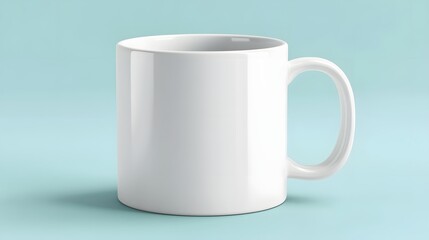 Obraz premium White Mug 3D Render Illustration - Clean, Simple Design for Mockup