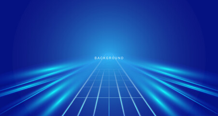Abstract light effect blue texture with grid lines