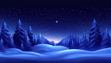 Naklejka premium A blue sky with a star and trees in the background