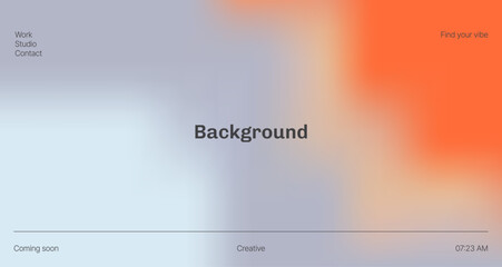Retro orange Gray defocused Blurred gradient background design
