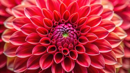 A close-up of a red dahlia flower with intricate details and delicate petals, bloom, close-up,  bloom,close-up, detail