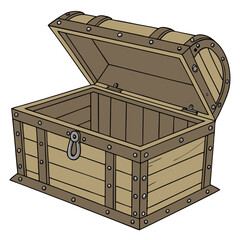 Wooden Storage Trunk