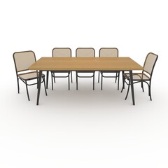 3d render Dining Set design element. Furniture Collection