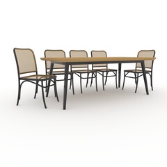 3d render Dining Set design element. Furniture Collection