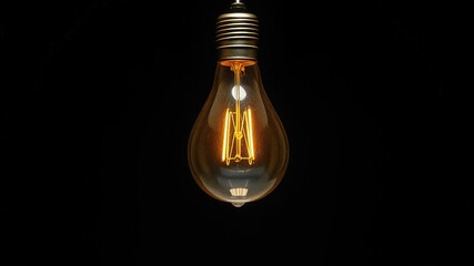 Retro Bulb Background, Dark Tone, Empty Space for Text, Hipster Vibe, High Quality AI Photo