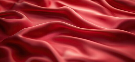 Vibrant Red Surface with Smooth Gradient and Subtle Shadows