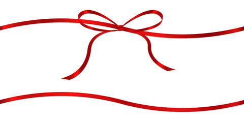 Gift Decoration with Red Ribbon Bow
