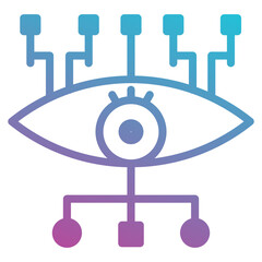 bionic eye icon element for design