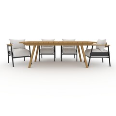 3d render Dining Set design element. Furniture Collection