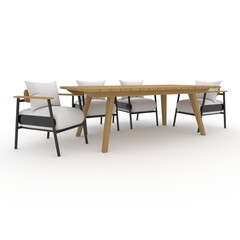 3d render Dining Set design element. Furniture Collection