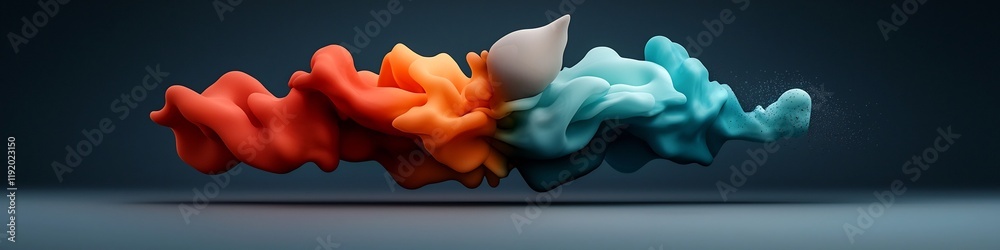 Poster visually stunning digital depicting the absorption emission and scattering of a wave packet at vario