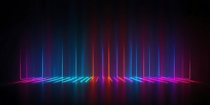 Light of different colours on black background. Color line with black background. Light Painting. Neon color with black background. futuristic background,Colorful abstract line art - laser light,568