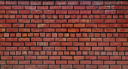Antique brick wall background, antique red brick texture.