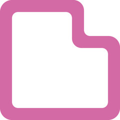 Cut corner round icon logo design