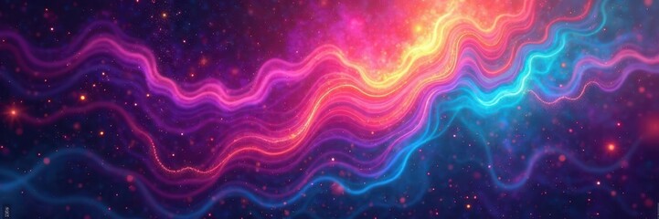 Dynamic beams, vibrant hues, swirling patterns, projection, rays