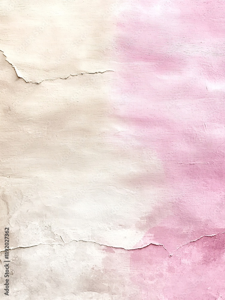 Poster minimal pastel gradient canvas with a soft pink to beige color transition and a delicate textured ov