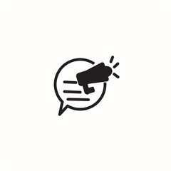 Speech Bubble Icon Representing Communication and Outreach

