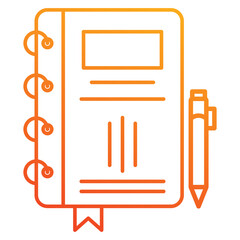 agenda icon element for design
