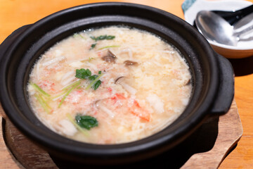 北海道で食べるかに雑炊