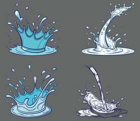 water splases vector illustration design