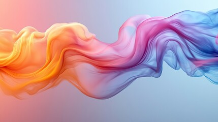 Fototapeta premium Flowing Colors Abstract Design: A vibrant abstract image featuring a colorful, flowing wave of blended hues, creating a dynamic and visually appealing design.