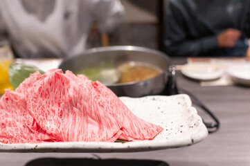 黒毛和牛のしゃぶしゃぶ