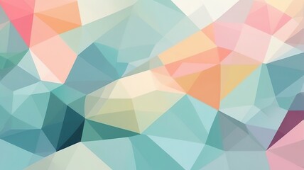 Obraz premium Geometric vector background with overlapping translucent polygons, soft pastel tones, and clean lines.