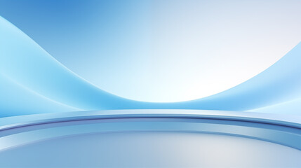 Minimalist blue 3D scene