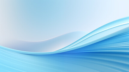 Obraz premium Smooth light blue curve background