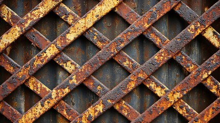 This textured rusted metal features intricate patterns and vibrant shades of orange, brown, and deep red, perfect for industrial design or rustic decor.