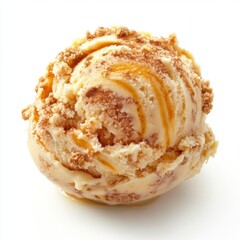 Peach ice cream with swirls of cinnamon
