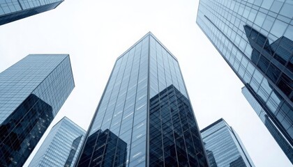 Obraz premium Modern Skyscrapers Reaching for the Sky