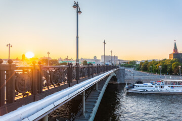 The Big Stone bridge in Moscow. Popular landmarks.