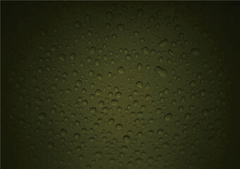 Dark Yellow water bubble background on glass