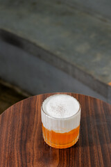 Sweet drink with wipping