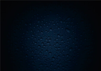 water drops on dark blue background