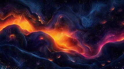 Fototapeta premium Futuristic abstract map-inspired background with glowing details and intricate patterns