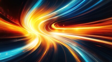 Obraz premium Futuristic abstract exploration background with bold glowing lines and vivid colors