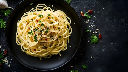 Delicious Spaghetti Aglio E Olio Pasta Dish