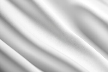 Fototapeta premium White Fabric Draped in Soft Gentle Waves