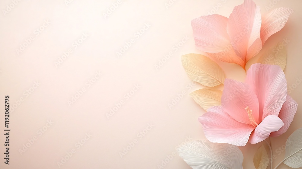 Poster soft ethereal pastel gradient background with a subtle textured overlay presenting a clean and elega