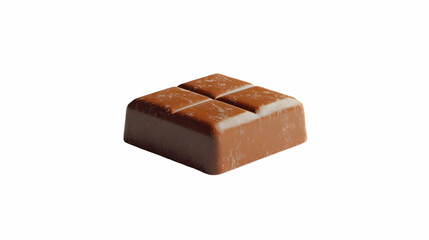 Milk chocolate square candy, studio shot, white background, dessert
