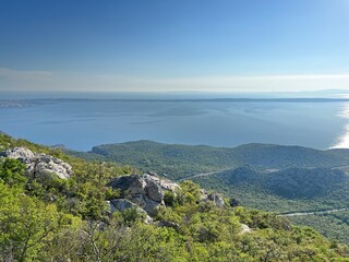 View of the Adriatic Sea and islands from the Premuzic Trail - Northern Velebit National Park, Croatia (Pogled na Jadransko more i otoke sa planinarskog puta Premužićeva staza - NP Sjeverni Velebit)