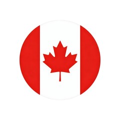 High-Resolution Canada Flag Icon with Simple Design on White Background