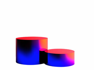 Gradient Cylinders Podium Studio Mockup