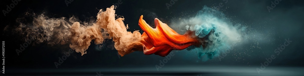 Poster animated depicting the dynamic behavior of a wave packet as it undergoes absorption emission and sca