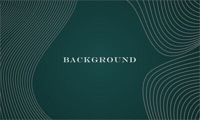 A background with a dark green color and white curved line patterns on the left and right sides. The pattern gives a dynamic and modern impression, perfect for various graphic design needs such as ban