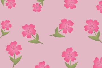 pattern with pink flowers