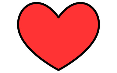 Fototapeta premium Heart, Simple and cute Valentine's Day icon